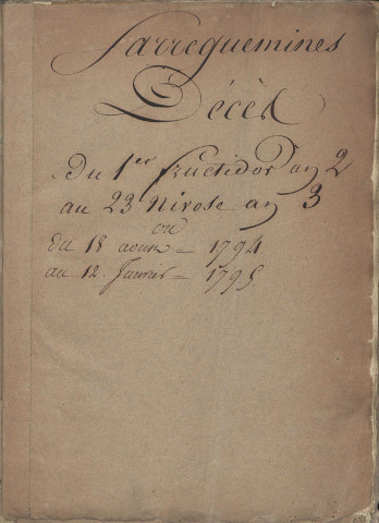 Registre des décès 1794-1798