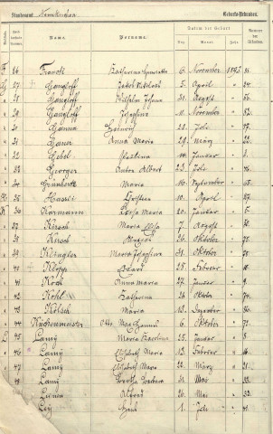 Registre des naissances 1893-1897