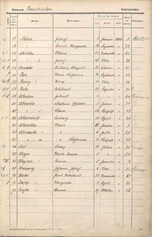 Registre des naissances 1906-1907