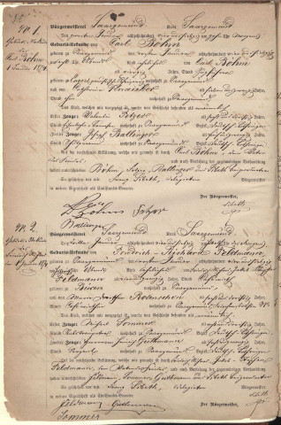 Registre des naissances 1874