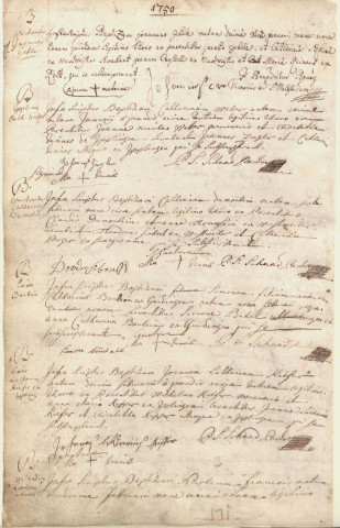 Registre de catholicité 1750-1766