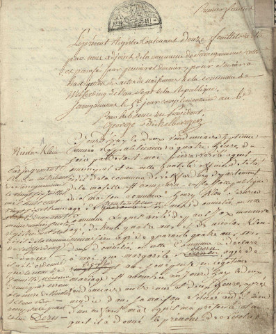 Registre d'État Civil 1800-1811