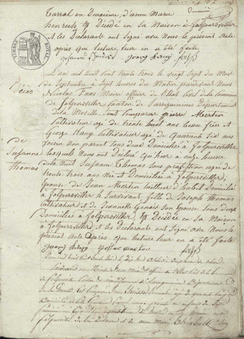Registre d'État Civil 1833-1842