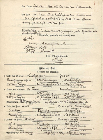 Registre des mariages 1940-1941