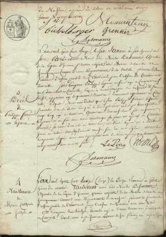 Registre d'État Civil 1816