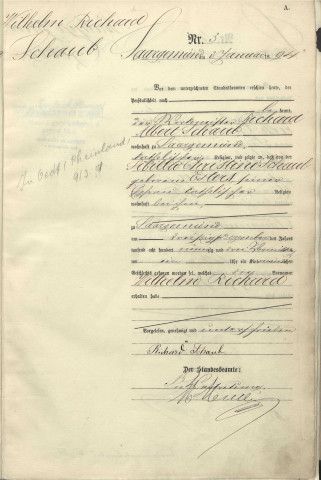 Registre des naissances 1894