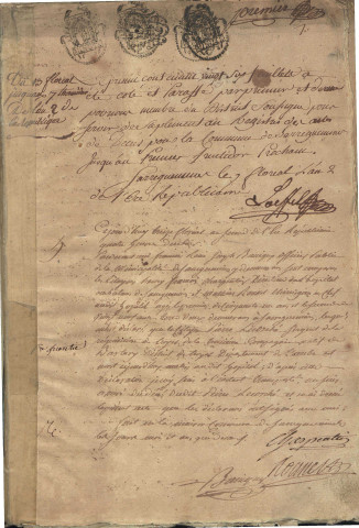 Registre des décès 1793-1795
