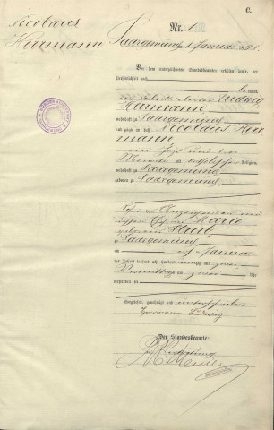 Registre des décès 1892