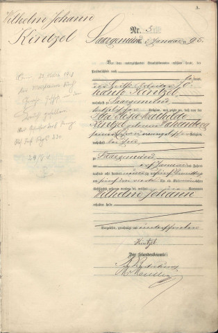 Registre des naissances 1895