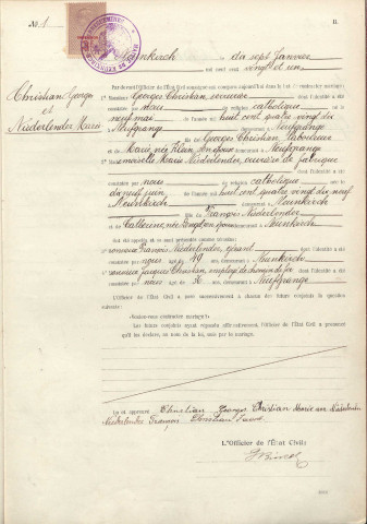 Registre des mariages 1921-1929