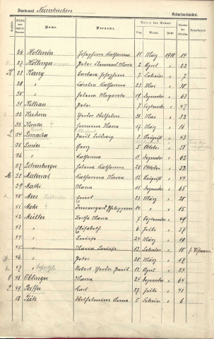 Registre des naissances 1910-1911