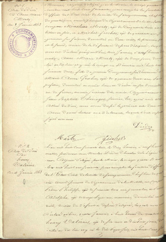Registre d'État Civil 1863