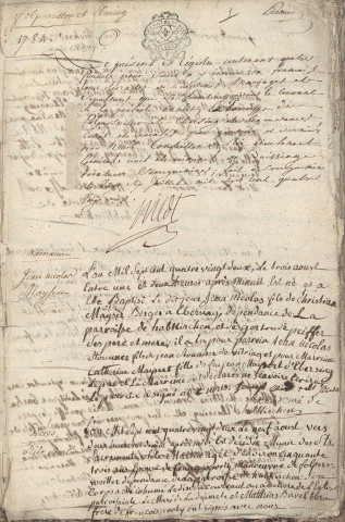 Registre d'État Civil 1782-1792