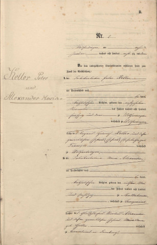 Registre des mariages 1883-1892