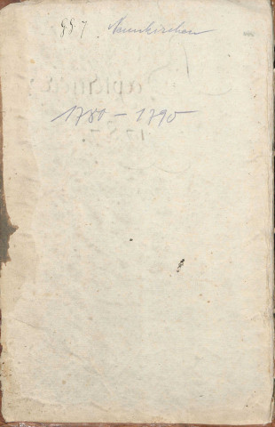 Registre de catholicité 1780-1790