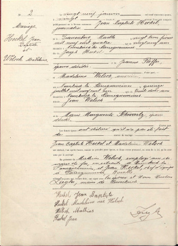 Registre des mariages 1934-1941