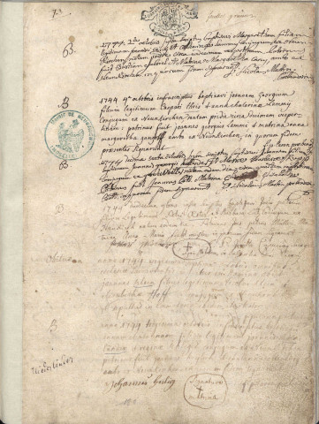Registre de catholicité 1744-1756