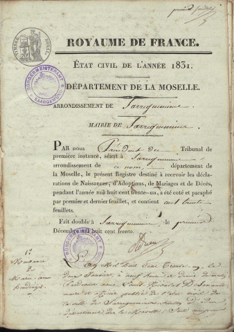Registre d'État Civil 1831