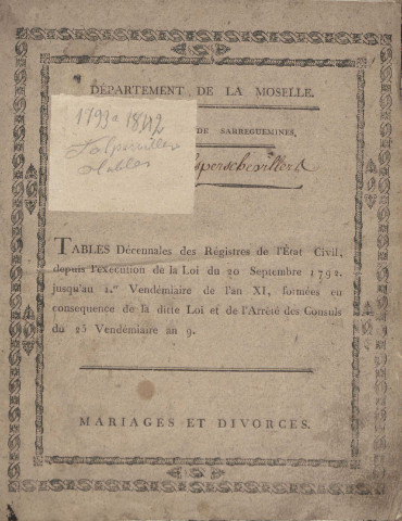 Tables décennales 1793-1842