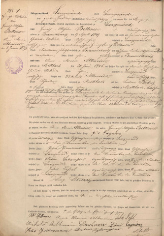 Registre des mariages 1873
