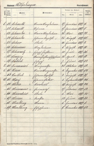 Registre des naissances 1897