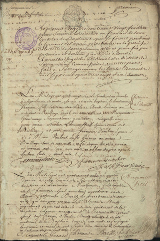 Registre des naissances 1790-1794