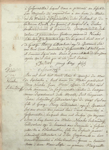 Registre d'État Civil 1833-1842