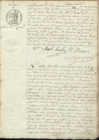Registre d'État Civil 1833
