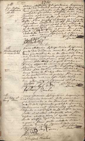 Registre de catholicité 1765-1791
