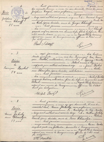 Registre des décès 1931