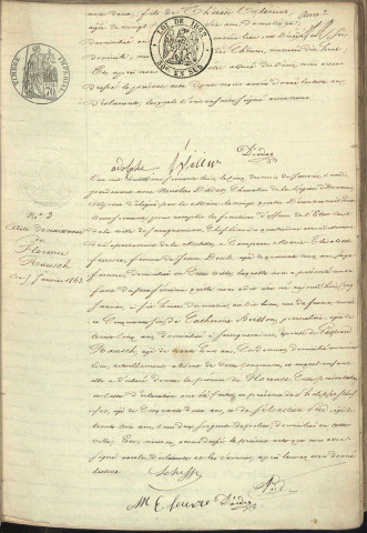 Registre d'État Civil 1863