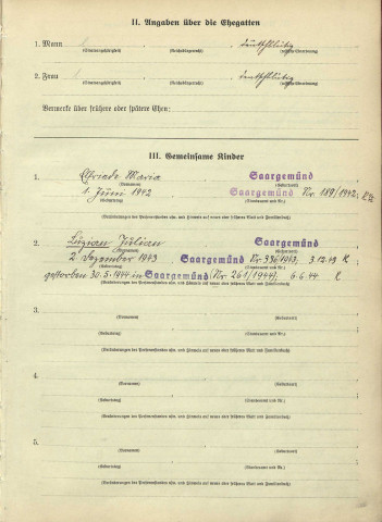 Registre des mariages 1942