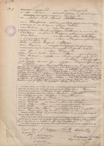 Registre des mariages 1875