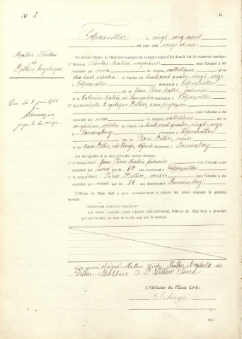 Registre des mariages 1921-1939