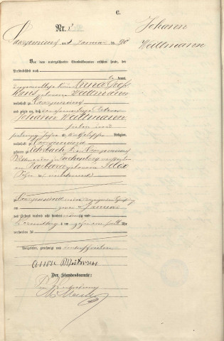 Registre des décès 1890