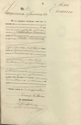Registre des décès 1894