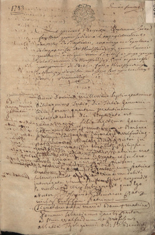 Registre de catholicité 1783-1792