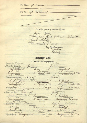 Registre des mariages 1942