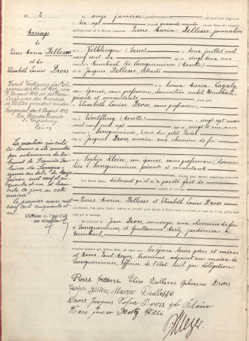 Registre des mariages 1929-1930