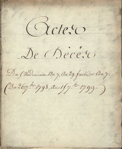 Registre des décès 1798-1803
