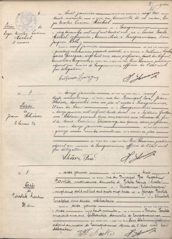 Registre des décès 1932