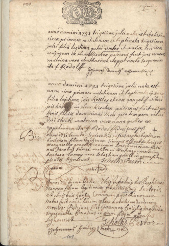 Registre de catholicité 1731-1744