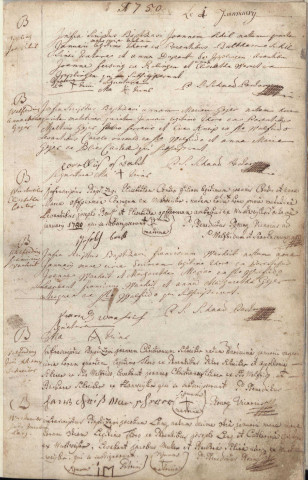 Registre de catholicité 1750-1766