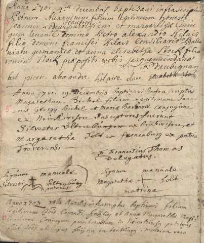Registre de catholicité 1701-1730