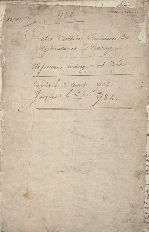 Registre d'État Civil 1782-1792