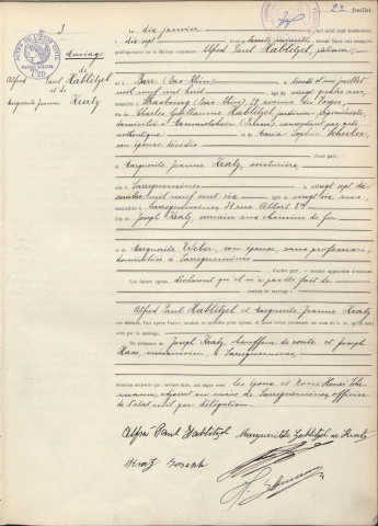Registre des mariages 1933-1934
