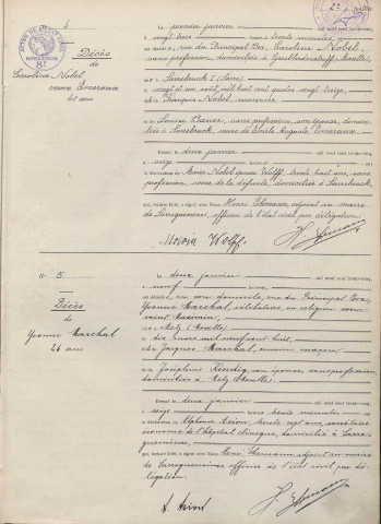Registre des décès 1935-1936