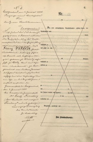 Registre des décès 1884