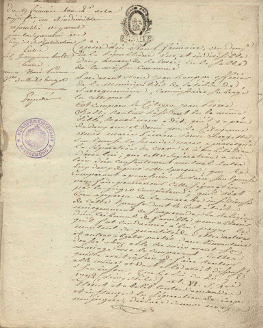 Registre des divorces de Sarreguemines (1793-1800)