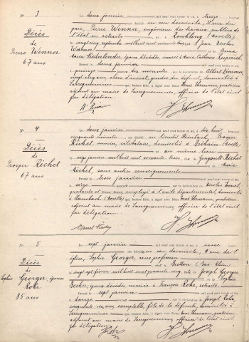 Registre des décès 1931